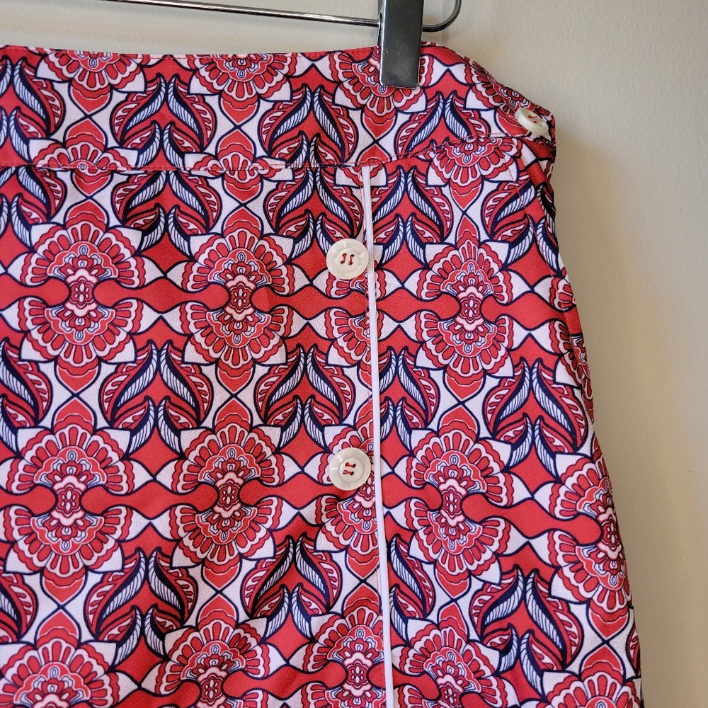 Sport Haley Golf Tennis Athletic Skort Women's Sz 8 Red Navy Poly Blend Zipper - Picture 4 of 15